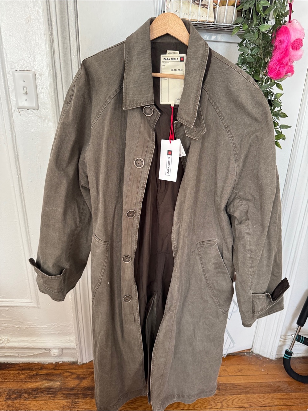 Zara Olive Green Trench Coat